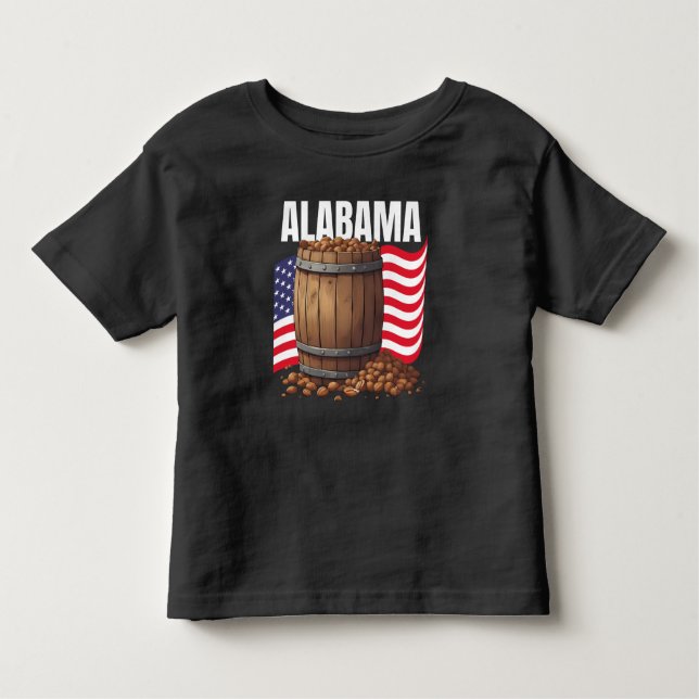 Alabama Fine Jersey Dark Toddler T-Shirt (Front)