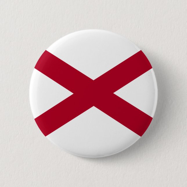 Alabama Flag 6 Cm Round Badge (Front)