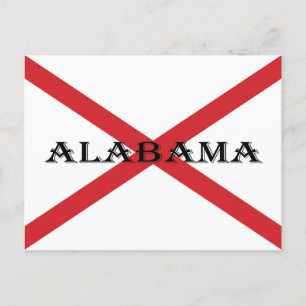 Alabama Flag and Banner pc arc4 Postcard