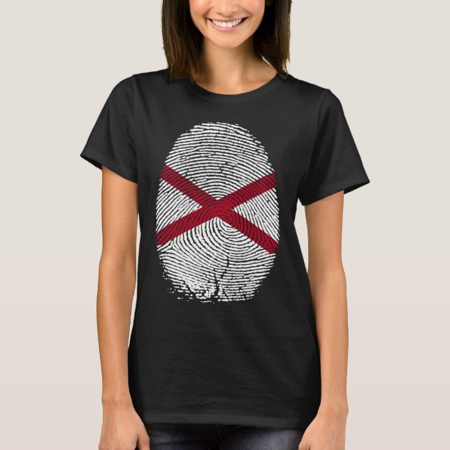 Alabama Flag Fingerprint It s in my DNA  for Alaba T-Shirt (Front)