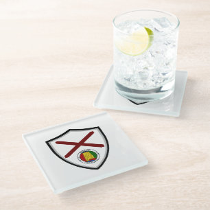 Alabama flag glass coaster