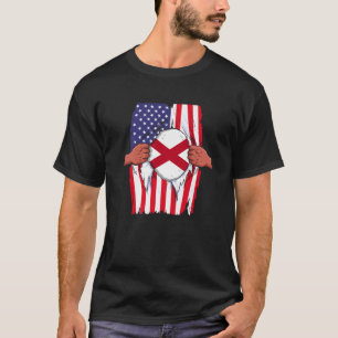 Alabama Flag Inside Me Home State Pride American G T-Shirt