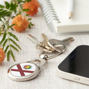 Alabama flag key ring