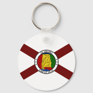 Alabama flag key ring