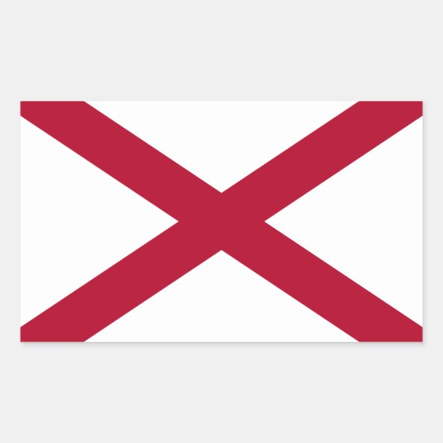 Alabama flag rectangular sticker (Front)