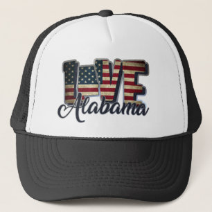 Alabama flag trucker hat