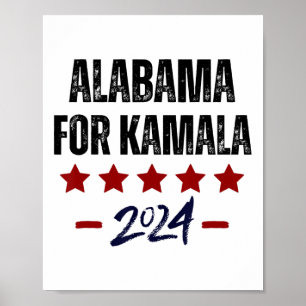 Alabama For Kamala 2024 Dnc Kamala Harris Supporte Poster