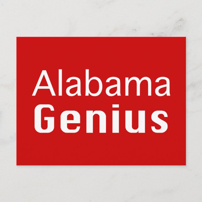 Alabama Genius Gifts Postcard (Front)