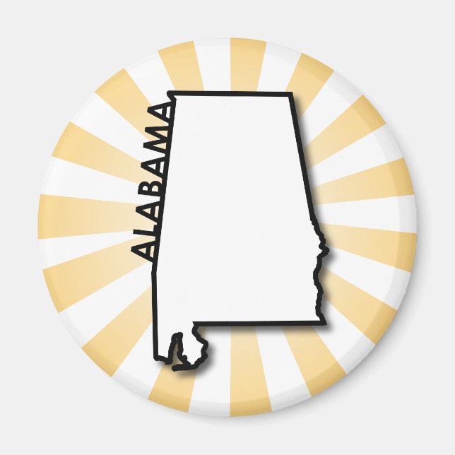 Alabama Gold Burst Magnet (Front)