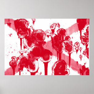 Alabama Grunge State Flag Poster