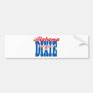 Alabama Heart of Dixie Bumper Sticker