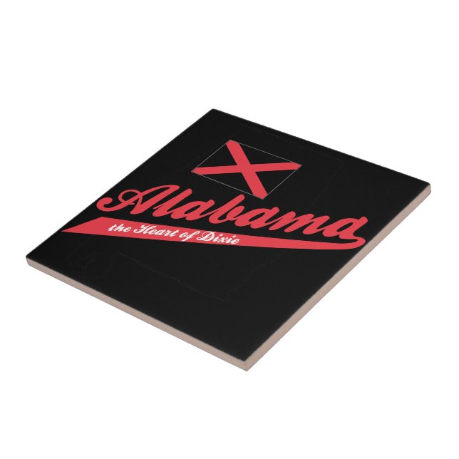 Alabama Heart of Dixie Ceramic Tile (Side)