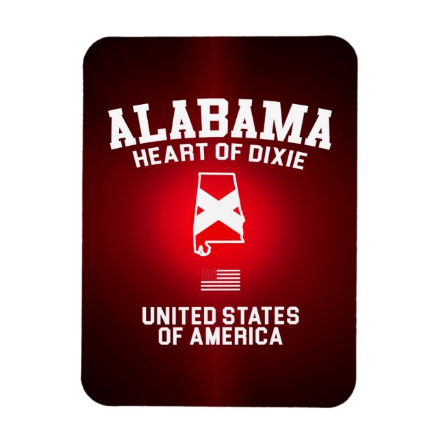 Alabama Heart of Dixie Magnet (Vertical)