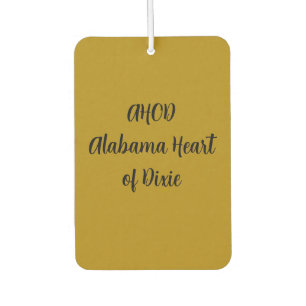 Alabama Heart of Dixie Monogram Car Air Freshener
