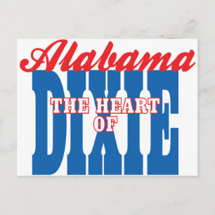 Alabama Heart of Dixie Postcard