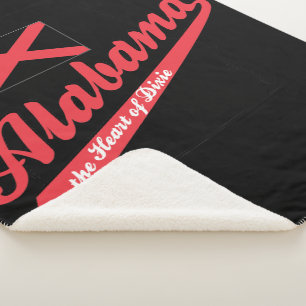 Alabama Heart of Dixie Sherpa Blanket