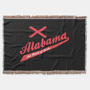 Alabama Heart of Dixie Throw Blanket