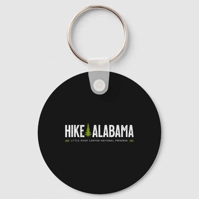 Alabama Hike Little River Canyon Tree Retro Graphi Key Ring (Front)
