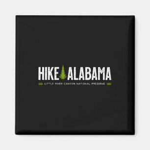Alabama Hike Little River Canyon Tree Retro Graphi Magnet