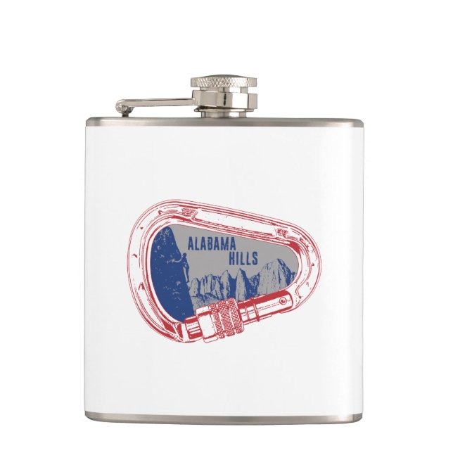 Alabama Hills Climbing Carabiner Hip Flask (Front)