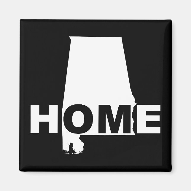 Alabama Home Away From State Fridge Magnet (Front)