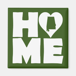 Alabama Home Heart State Fridge Magnet
