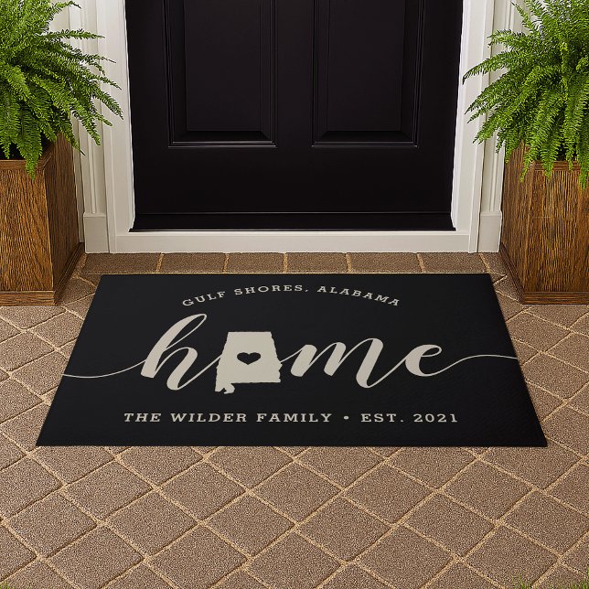Alabama Home State Personalised Doormat (Creator Uploaded)