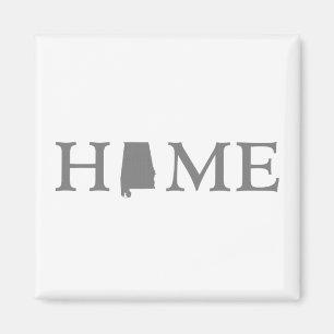 Alabama Home Word State Silhouette Magnet