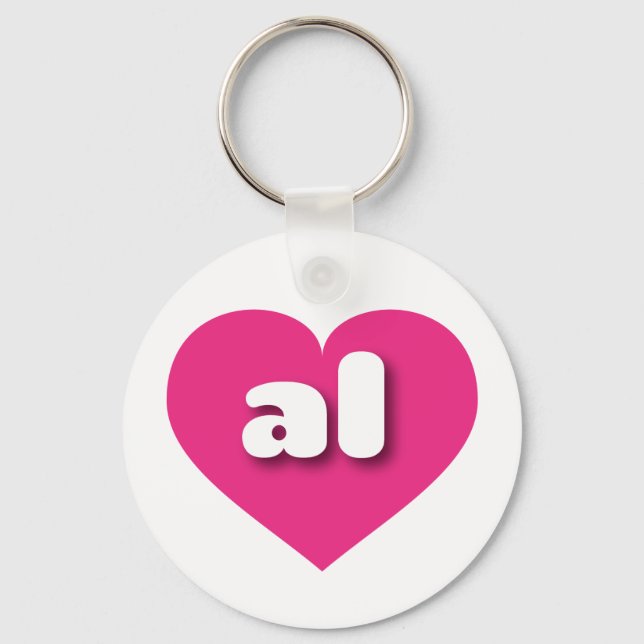 Alabama hot pink heart - I love al Key Ring (Front)