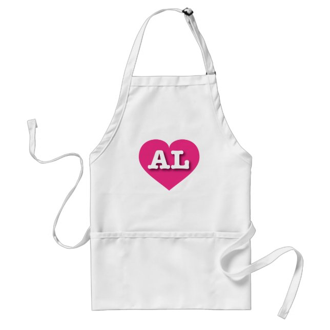 Alabama Hot Pink Heart - I love AL Standard Apron (Front)