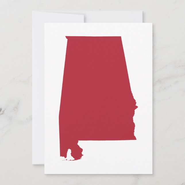 Alabama in Red Invitation (Front)