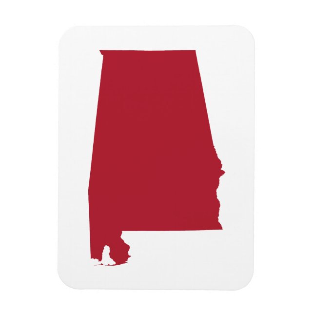 Alabama in Red Magnet (Vertical)