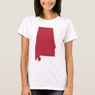 Alabama in Red T-Shirt