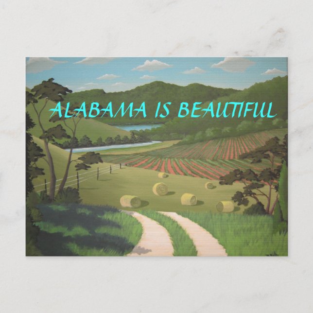 ALABAMA IS BEAUTIFUL POSTCARD (Front)