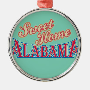 Alabama is Home Metal Tree Decoration