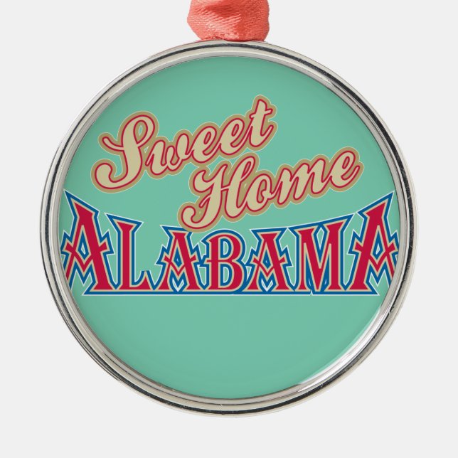 Alabama is Home Metal Tree Decoration (Front)