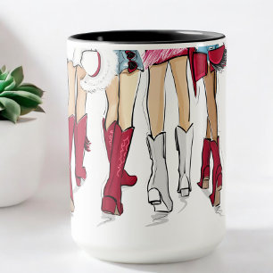 Alabama Ladies Red Cowboy Boots Hats Game Day Mug