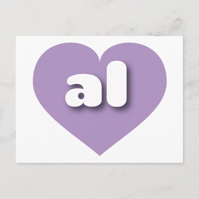 Alabama lavender heart - I love al Postcard (Front)