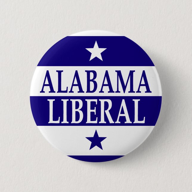 Alabama Liberal 6 Cm Round Badge (Front)