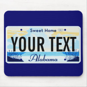 Alabama license plate mouse pad