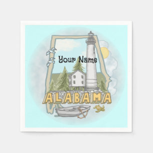Alabama Lighthouse Napkin