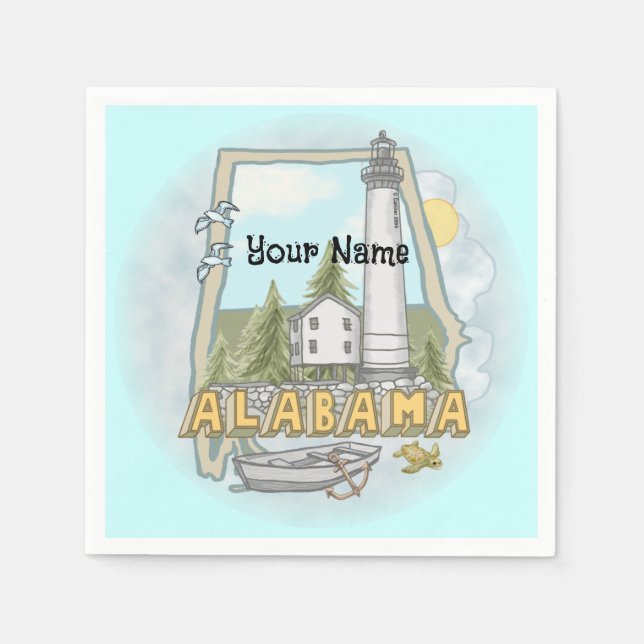 Alabama Lighthouse  Napkin (Front)