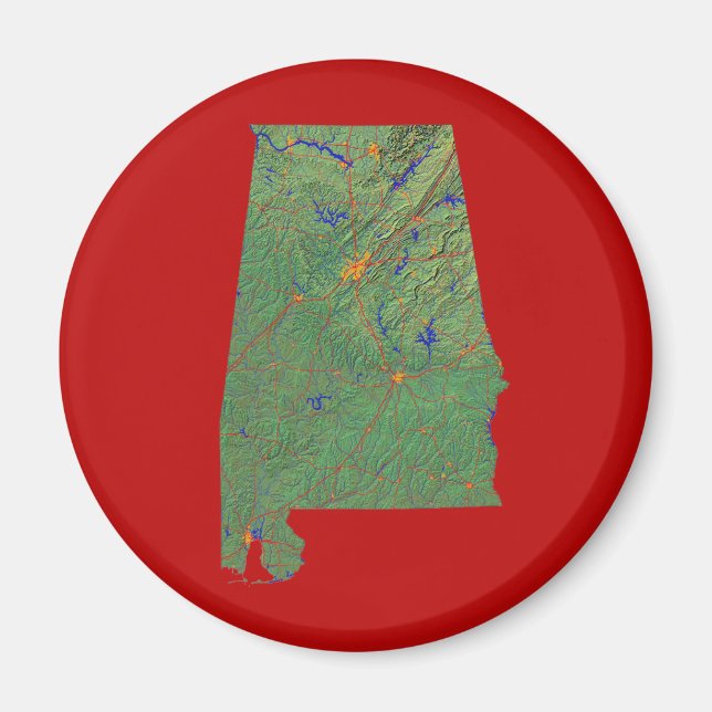Alabama Map Magnet (Front)