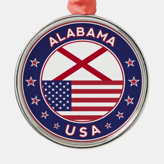Alabama Metal Ornament (Front)