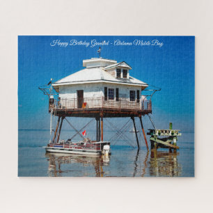 Alabama Mobile Bay Happy Birthday Grandad Jigsaw P Puzzle