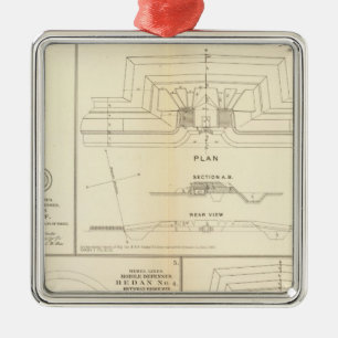 Alabama Mobile defences Metal Ornament