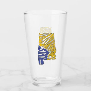 Alabama Nickname Word Art Glass