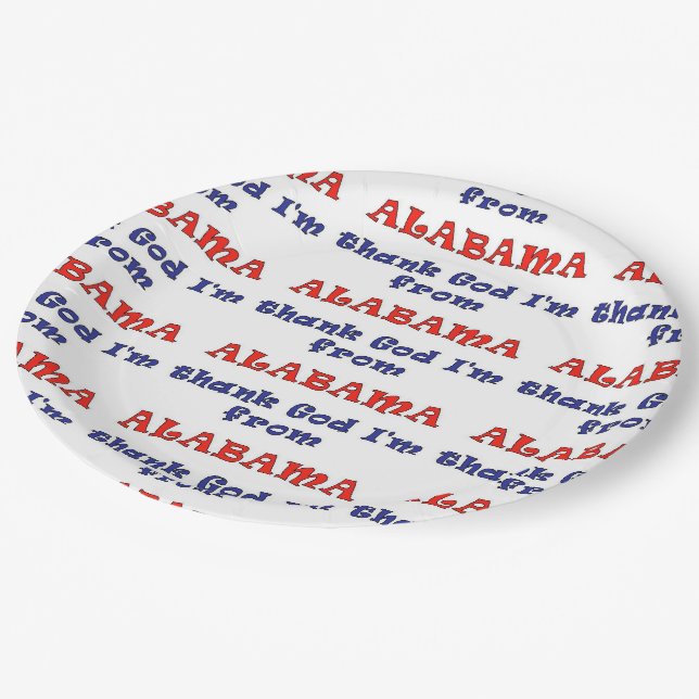 Alabama Paper Plate (Angled)
