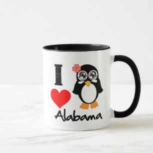 Alabama Penguin - I Love Alabama Mug