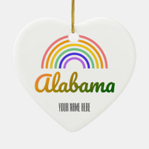 Alabama - Personalised - Christmas Ceramic Ornament